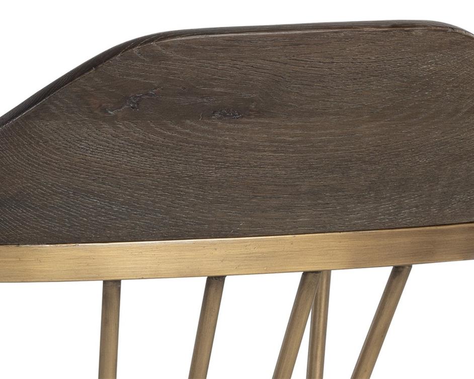 DEMI DINING ARMCHAIR - DISTRESSED BROWN by Sunpan