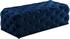 Debbie Ottoman/Bench In Navy Velvet by Meridian Furniture