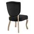 Union Vintage French Performance Velvet Dining Side Chair In Black by Modway Furniture