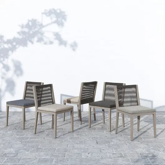 Sherwood Outdoor Dining Chair in Grey/Sand by FOUR HANDS