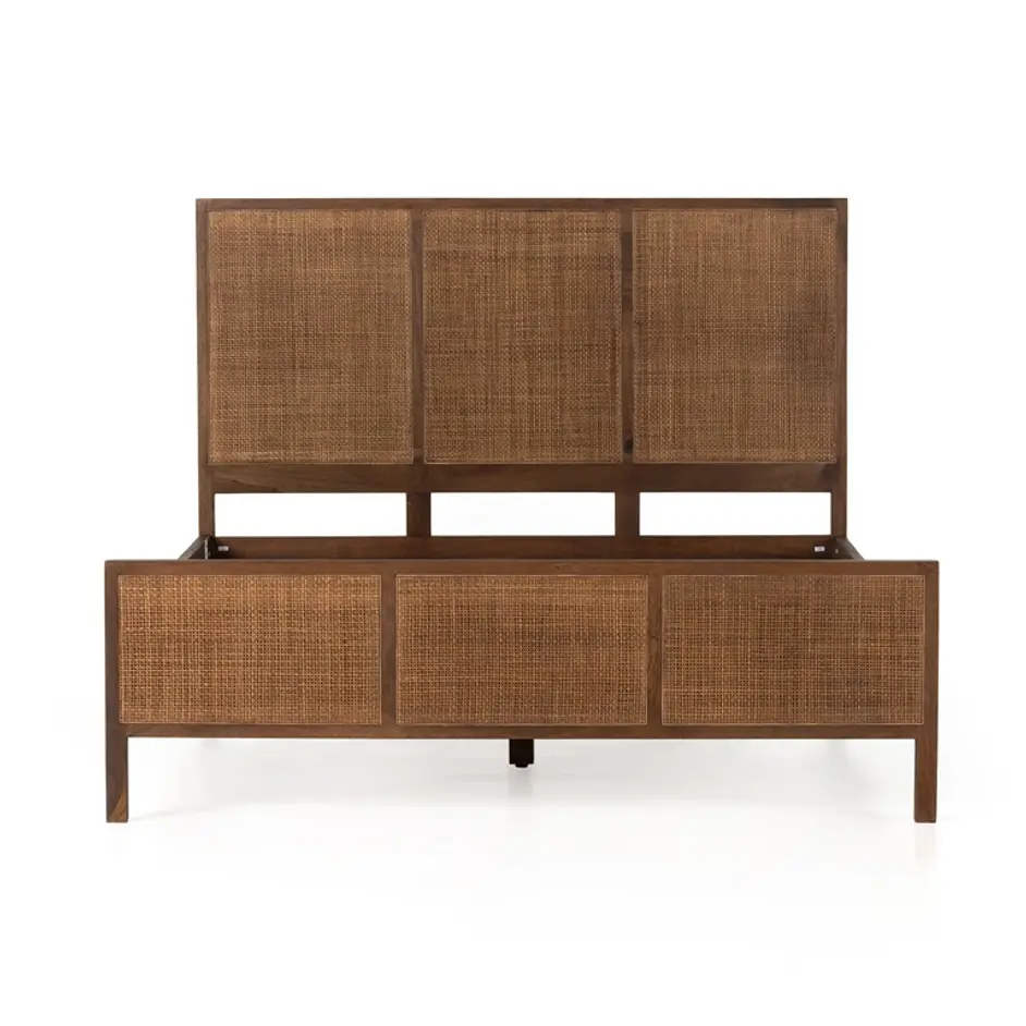 Sydney Bed In Brown Wash In King by FOUR HANDS