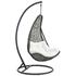 Subdue Outdoor Patio Swing Chair With Stand In Gray White by Modway Furniture