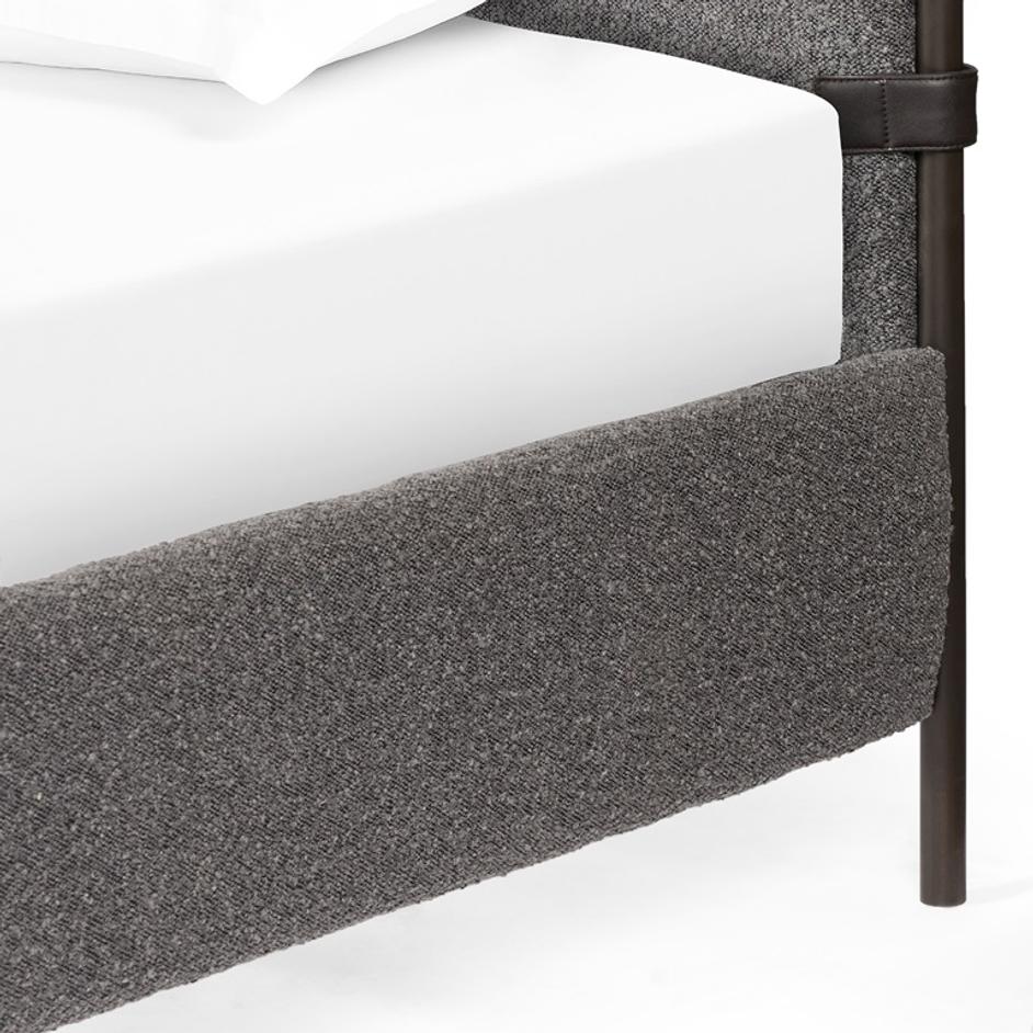 Anderson Bed In Knoll Charcoal In King by FOUR HANDS