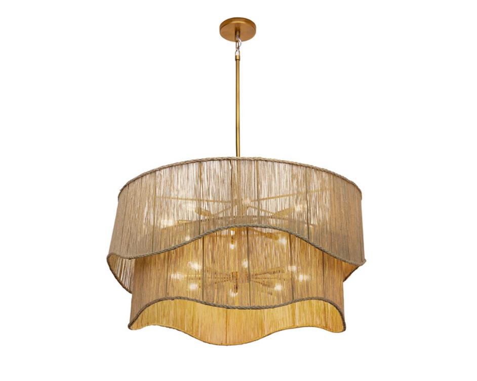 RHINE CHANDELIER - NATURAL JUTE by Sunpan