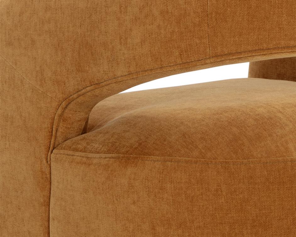 LLORET WHEELED DINING ARMCHAIR - DANNY AMBER by Sunpan