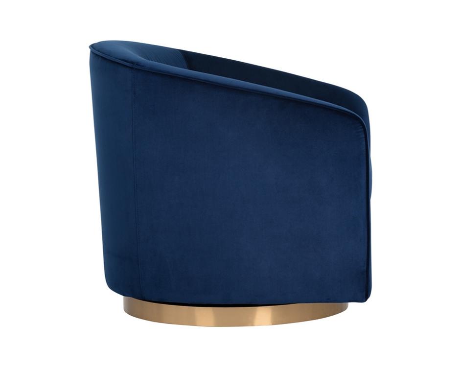Hazel Swivel Chair - Navy Blue Sky by Sunpan