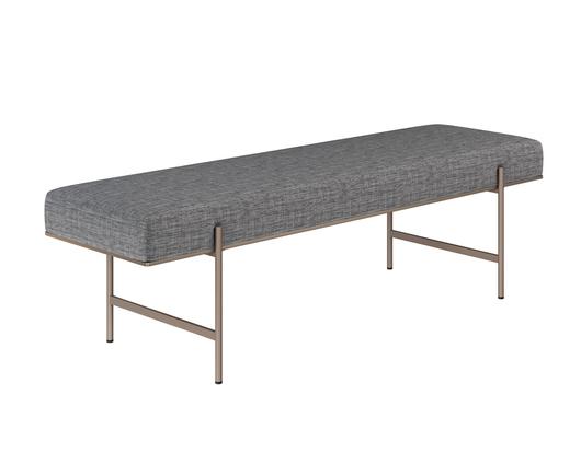 DAVIAN BENCH - CHACHA GREY by Sunpan