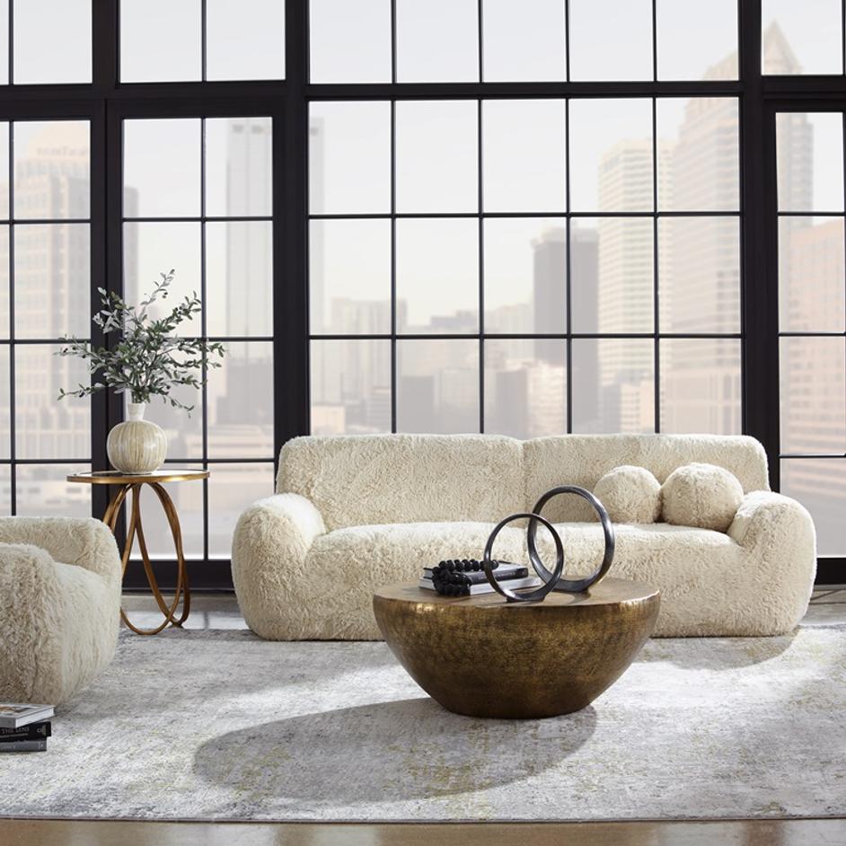 Abide Rounded Sheepskin Sofa by Uttermost
