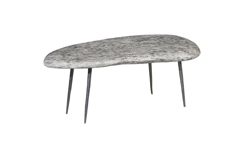 Skipping Stone Coffee Table With Forged Legs, Small by PHILLIPS COLLECTION
