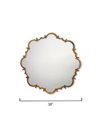 Saint Albans Steel Wall Mirror, Antique Brass by Jamie Young