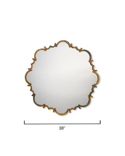 Saint Albans Steel Wall Mirror, Antique Brass by Jamie Young