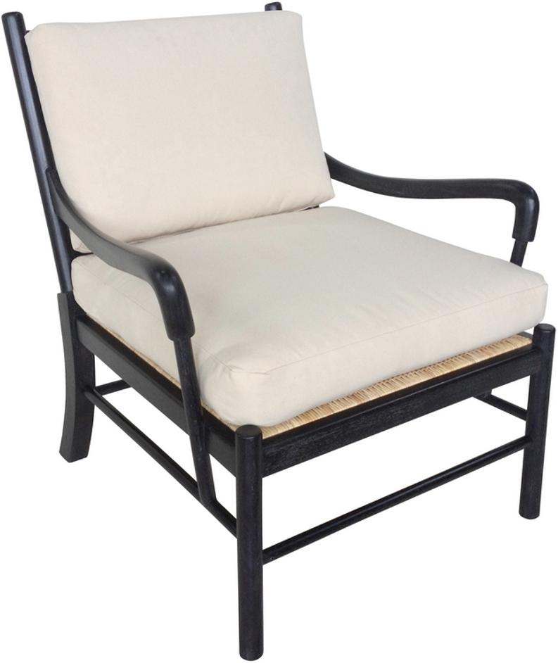 Kevin Chair with Rattan, Hand Rubbed Black by Noir Furniture