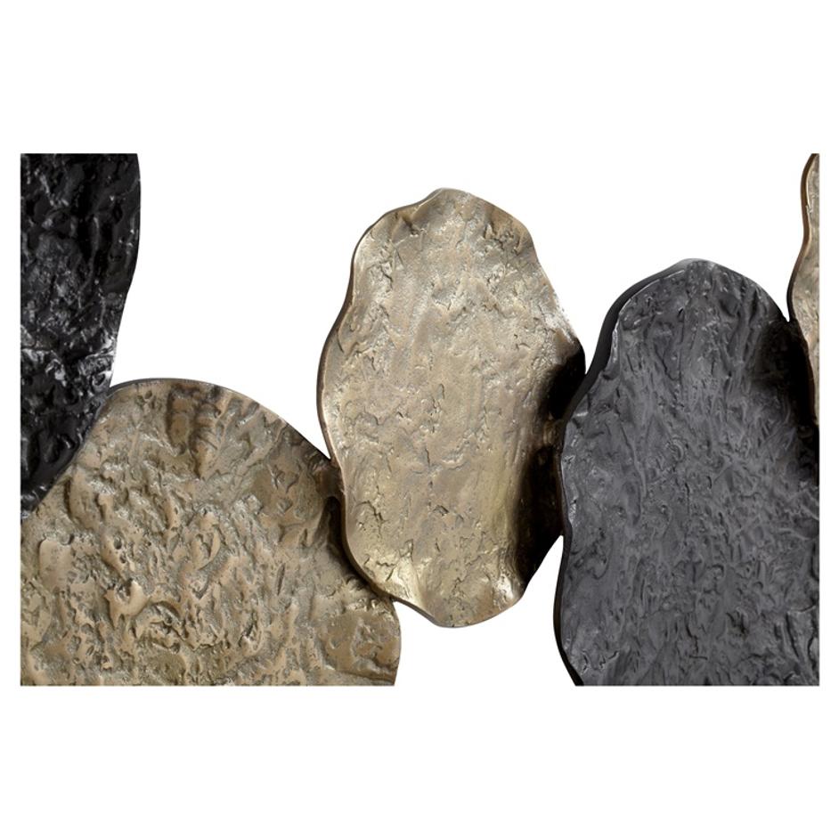 Conch Blk & Gold Wl Art in Antique Silver Antique Brass and Black by Cyan Design