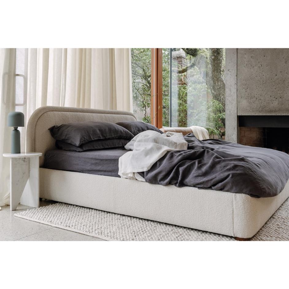 COLIN KING BED OATMEAL by Moes Home