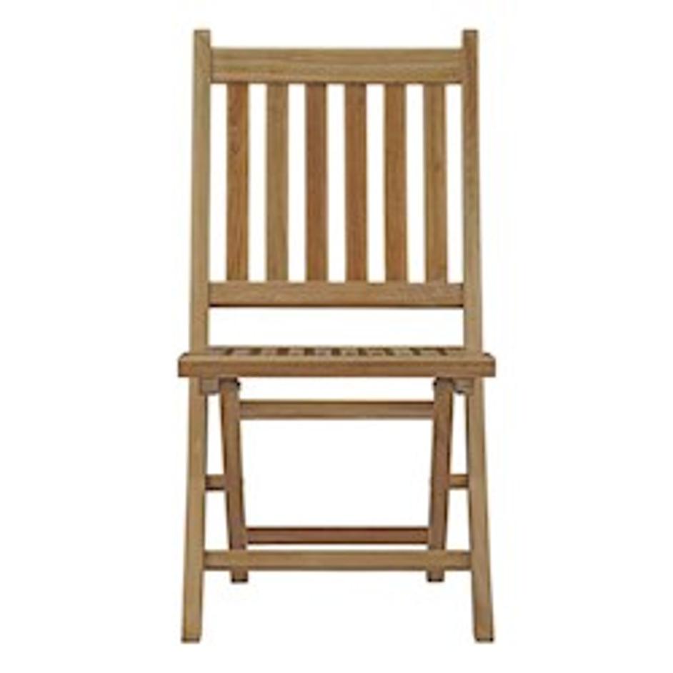 Quay Outdoor Patio Teak Folding Chair In Natural by Modway Furniture