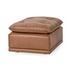 Haven Leather Ottoman Toffee Brown by Classic Home