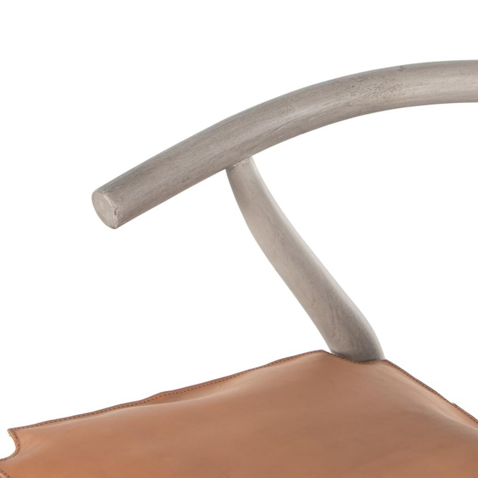 Muestra Stool W Cushion In Wht Grey In Bar by FOUR HANDS