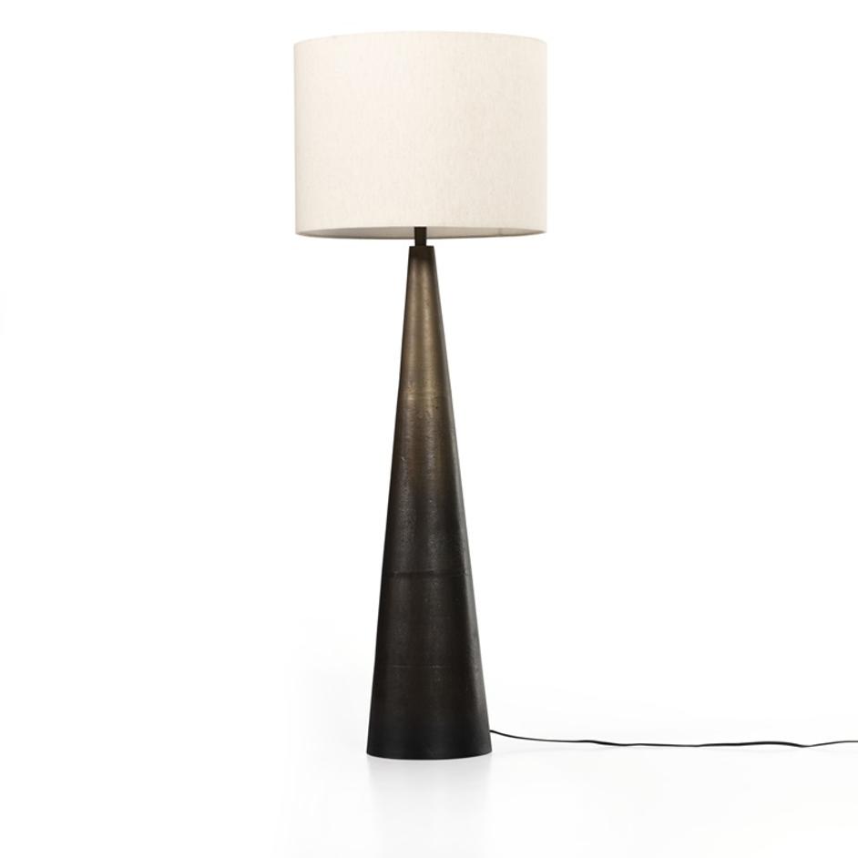Nour Floor Lamp In Ombre Stainless Steel by FOUR HANDS