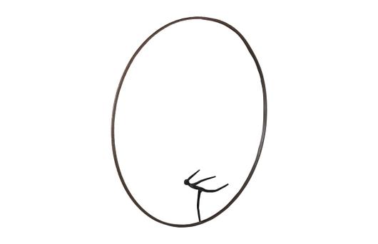 Olympic Figure in Iron Ring, Black, Rust, Style E by PHILLIPS COLLECTION