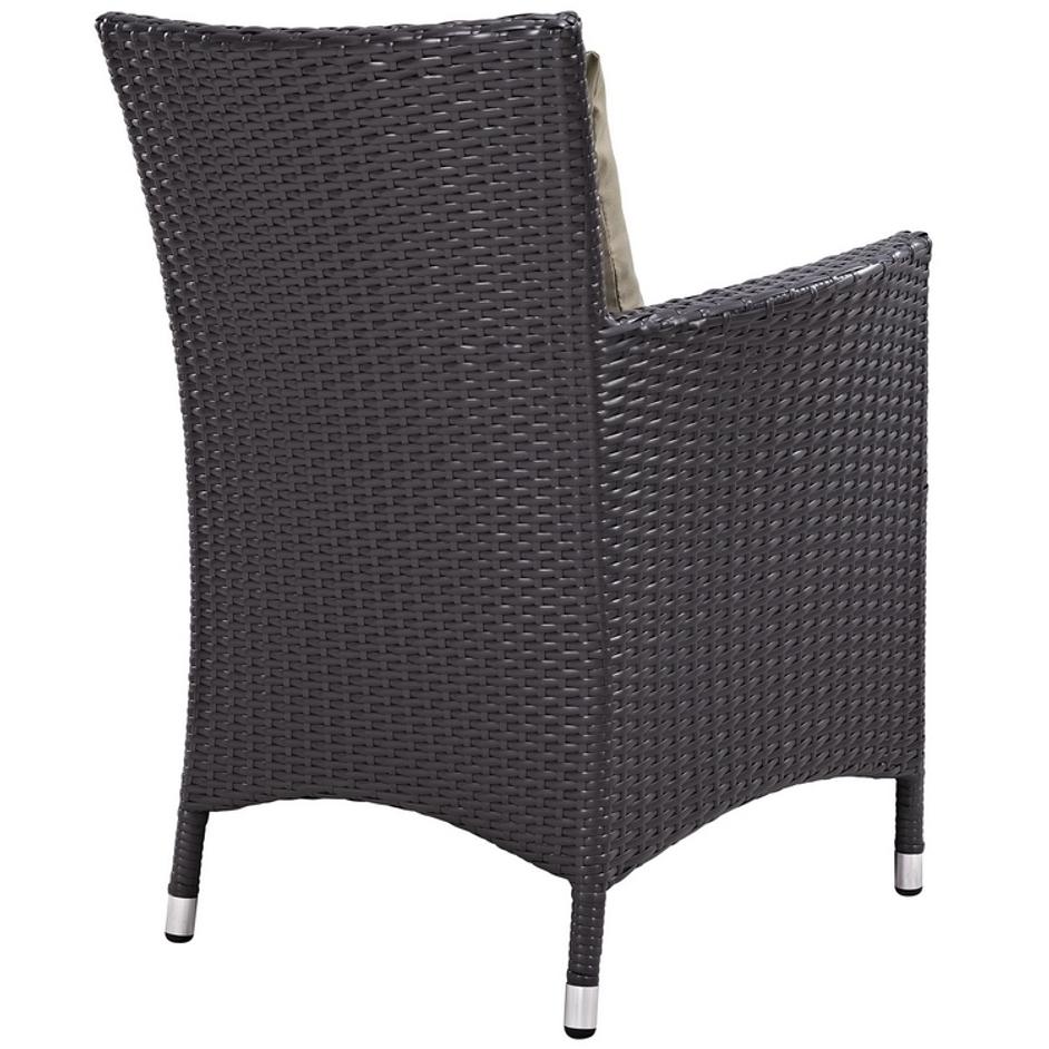 Minerva Dining Outdoor Patio Armchair In Espresso Mocha by Modway Furniture