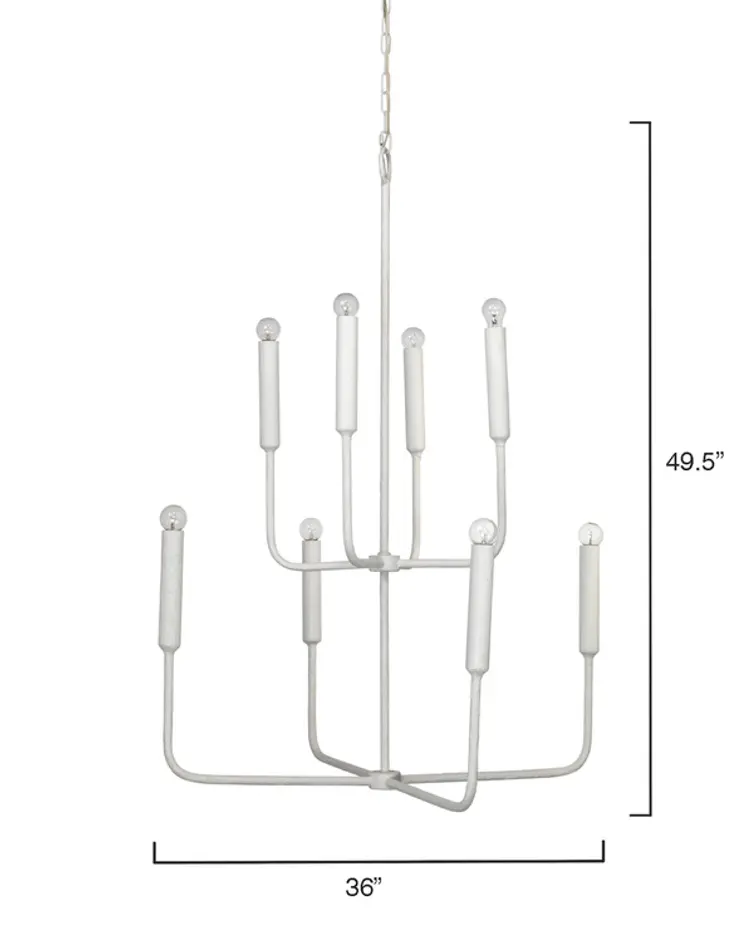 Mercer Two-Tier Gesso Chandelier by Jamie Young