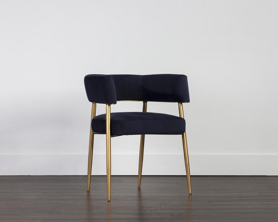 Maestro Dining Armchair - Abbington Navy by Sunpan