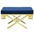 Bendel Velvet Performance Velvet Bench In Gold Navy by Modway Furniture
