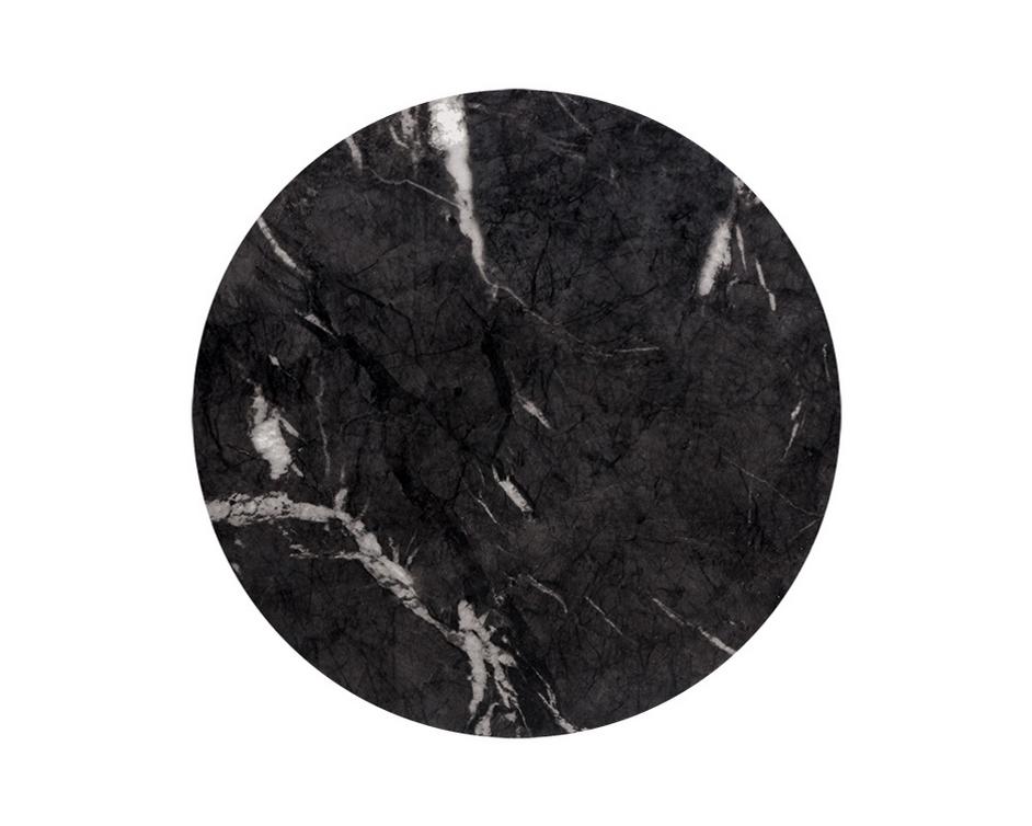 Goya End Table - Marble Look - Black by Sunpan