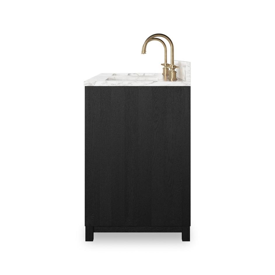 Millie Double Vanity - Satin Drifted Black Veneer by Four Hands