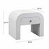 Hump White Nightstand by tov furniture