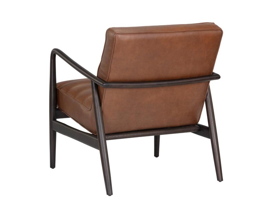 LYRIC LOUNGE CHAIR - VINTAGE CARAMEL LEATHER by Sunpan