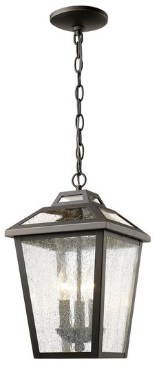 Bayland 3 Light Outdoor Chain Light in Oil Rubbed Bronze Finish by Z-Lite