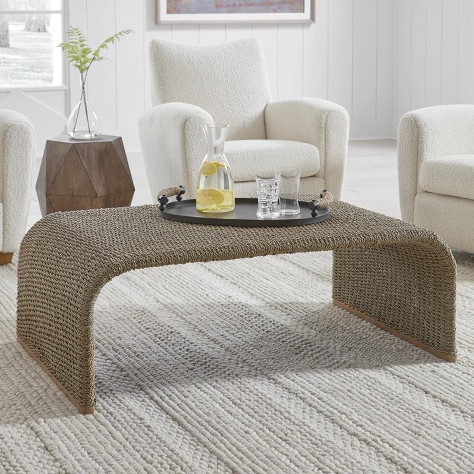 Calabria Woven Seagrass Coffee Table by Uttermost