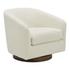 OSCY SWIVEL CHAIR VEGAN SHEARLING WHITE by Moes Home