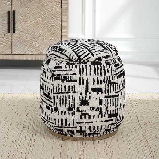 Dialogue Poof Ottoman by Uttermost