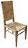 Neva Teak Chair with Rush Seagrass Seat in Clear Coat Flat Finish by Noir Furniture