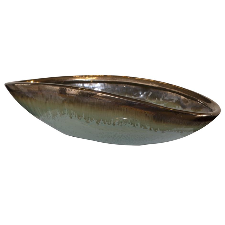 Iroquois Green Glaze Bowl by Uttermost