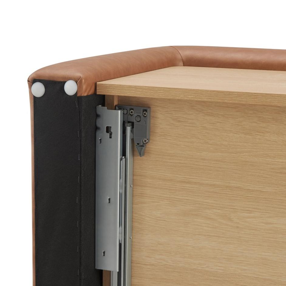 Tammy Faux Leather Storage Bench, Vintage Cider by New Pacific Direct