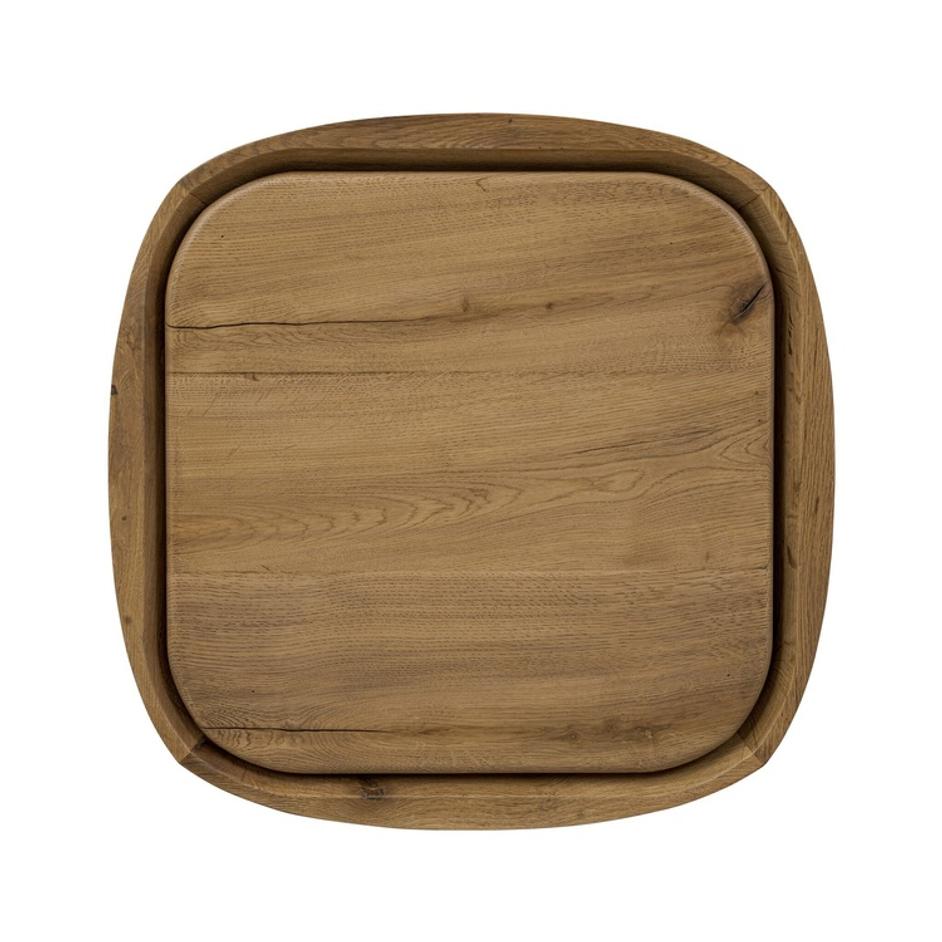 Leandro End Table - Natural Reclaimed French Oak by Four Hands