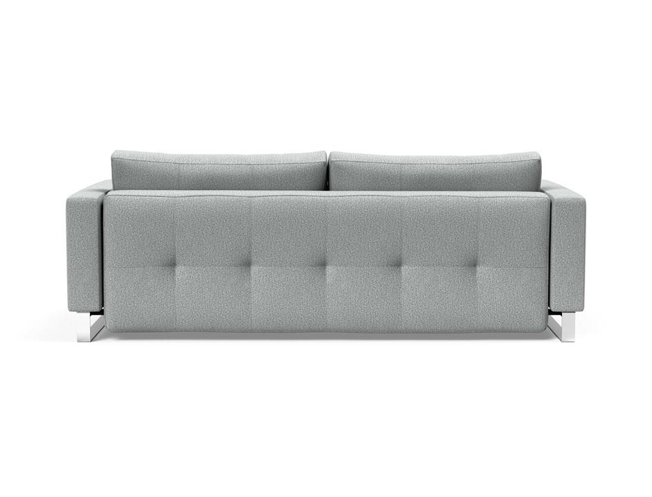 CASSIUS D.E.L. SLEEPER SOFA in MELANGE LIGHT GREY FABRIC WITH Chrome legs 538 by INNOVATION USA