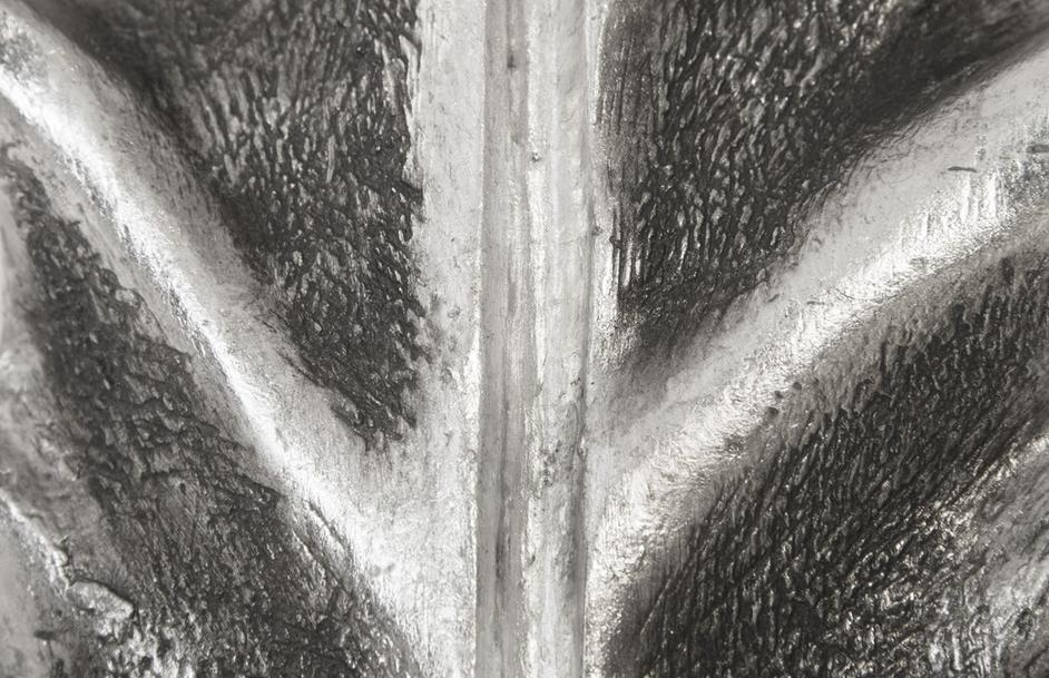 Petiole Wall Leaf, Silver, Small, Version A by PHILLIPS COLLECTION