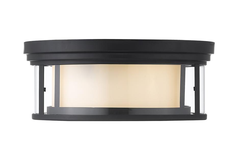 Willow 3 Light Flush Mount in Matte Black Finish by Z-Lite
