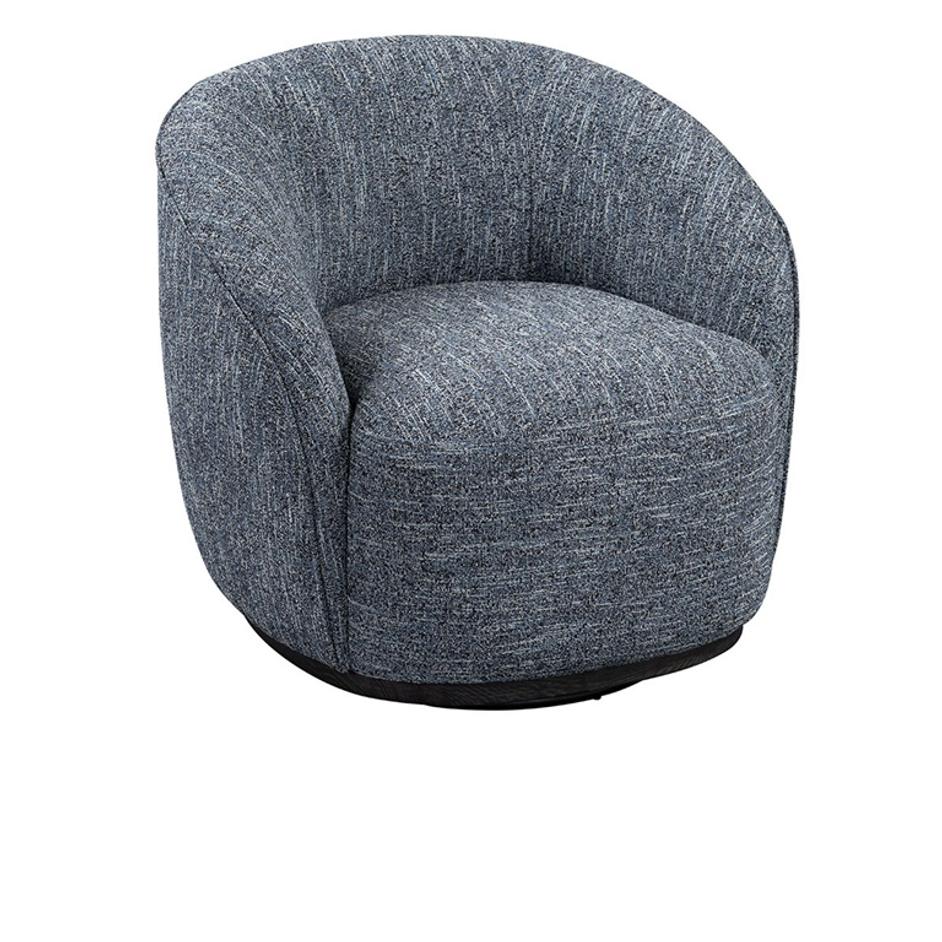 Andrea Swivel Accent Chair Blue by Classic Home