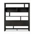Noeline Wide Bookcase - Smoked Black Oak by Four Hands