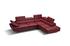 Eliza Italian Leather Sectional Red In Right hand Facing by J&M FURNITURE