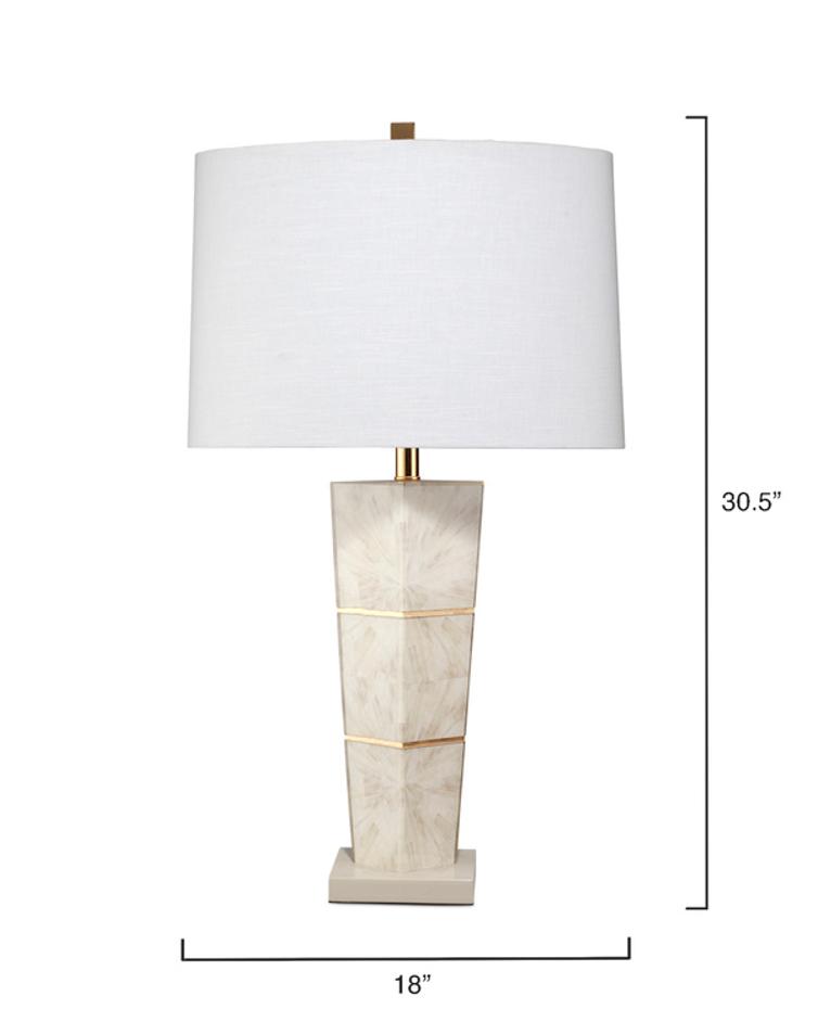 Spectacle Table Lamp with Linen Shade, Grey by Jamie Young