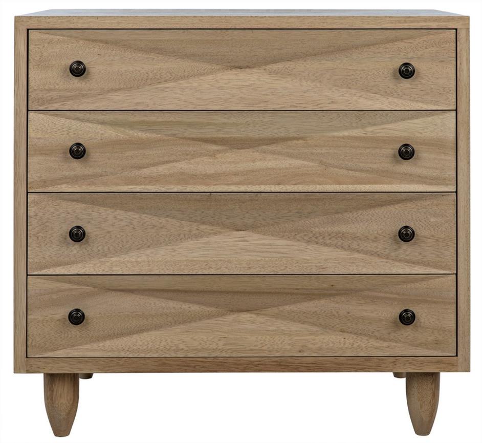 Diamond Chest in Washed Walnut Finish by Noir Furniture