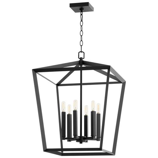 Hyperion 6Lt Chandelier In Noir by Cyan Design