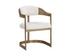 BEAUMONT DINING ARMCHAIR - ANTIQUE BRASS - RHEA LIGHT BARLEY by Sunpan