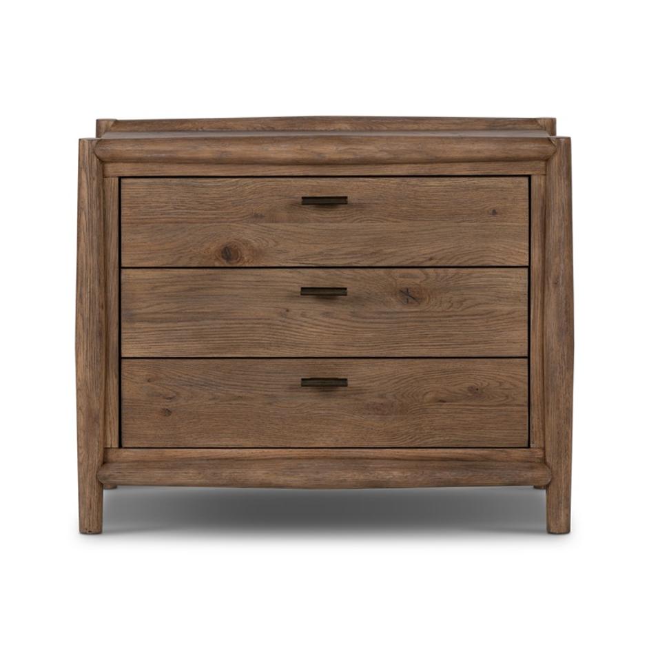 Glenview Nightstand In Weathered Oak by FOUR HANDS
